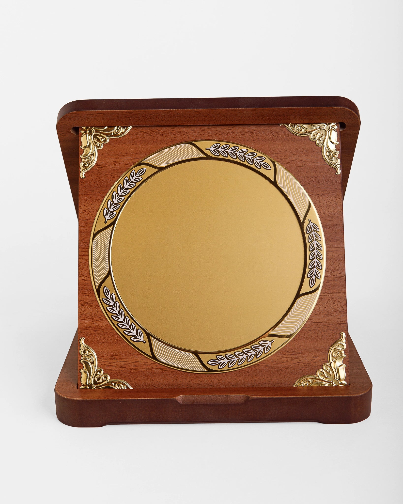 WOODEN AWARD WITH GOLD EMBLEM WW-25G ( WHOLESALE )