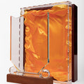 CRYSTAL AWARD WITH WOODEN BASE WW-33