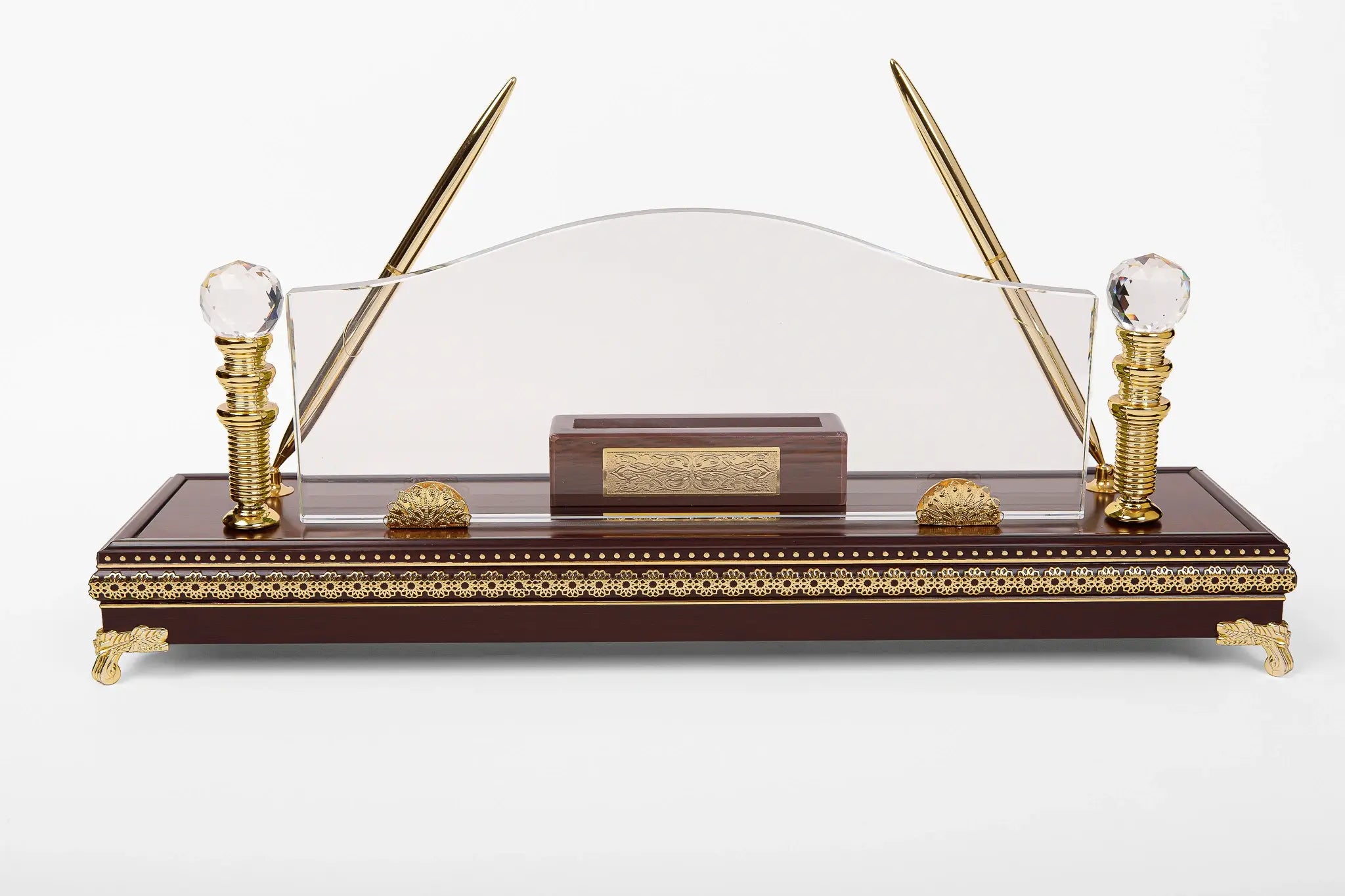 GOLD CRYSTAL DESK PYRAMID W-12