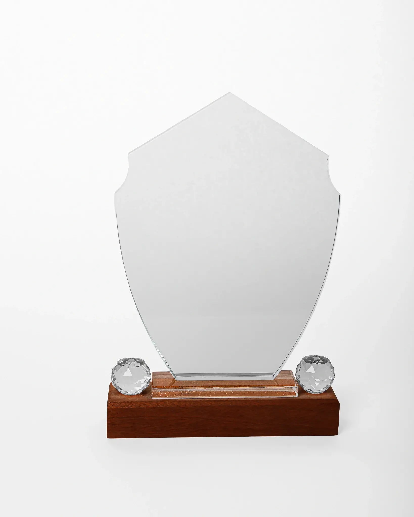 CRYSTAL AWARD WITH WOODEN BASE WW-32