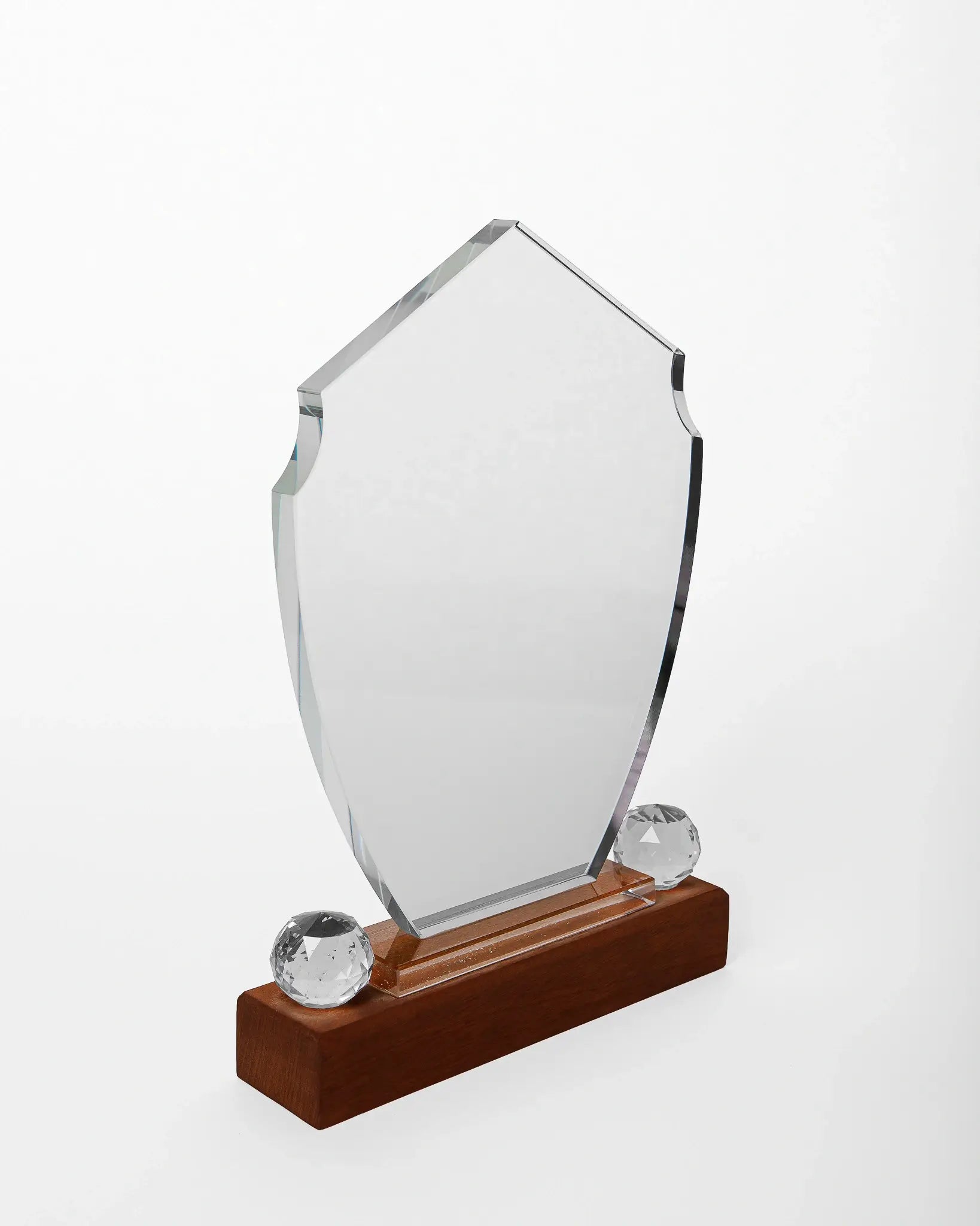 CRYSTAL AWARD WITH WOODEN BASE WW-32 ( WHOLESALE )